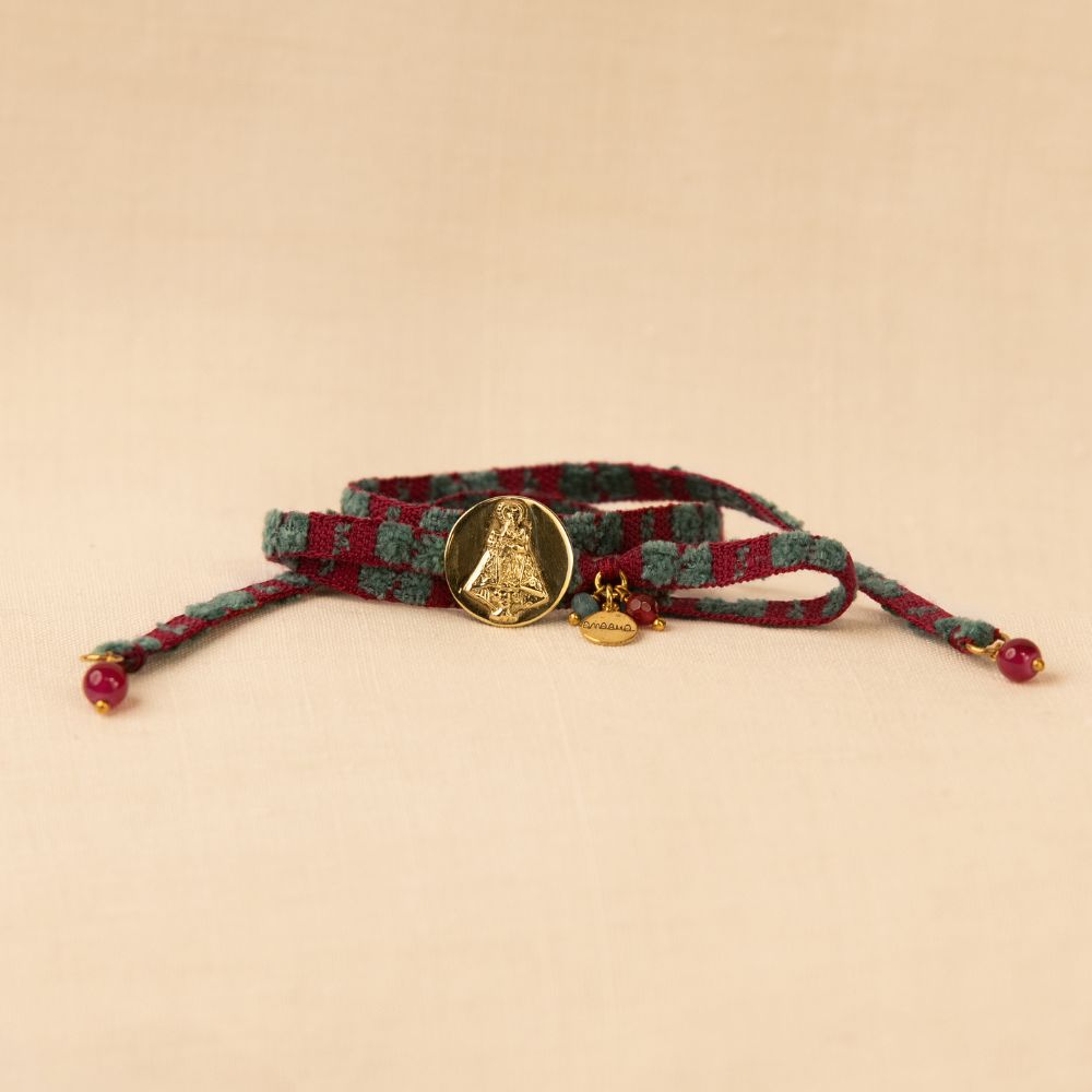 PULSERA CARIDAD GRANATE TURQUESA