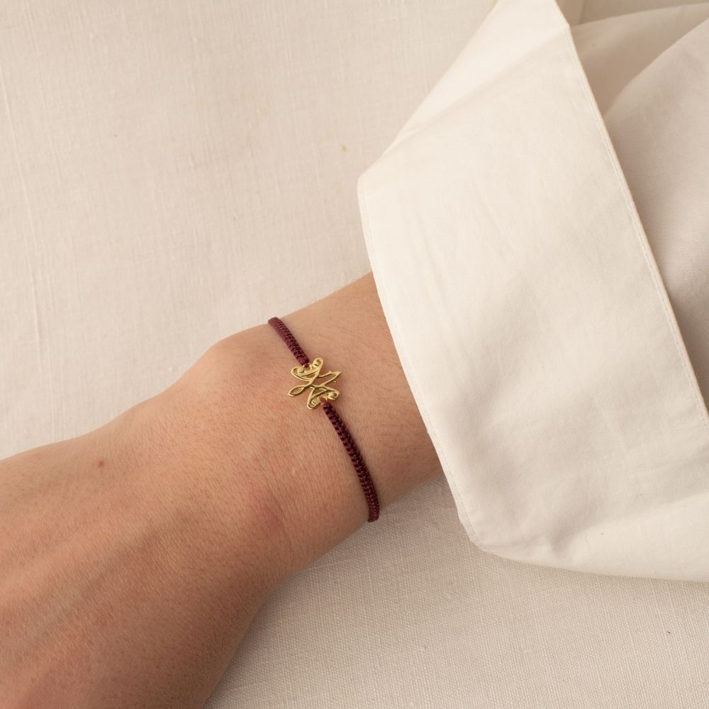Pulsera Macramé Burdeos