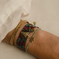 Pulsera Caridad Granate Turquesa