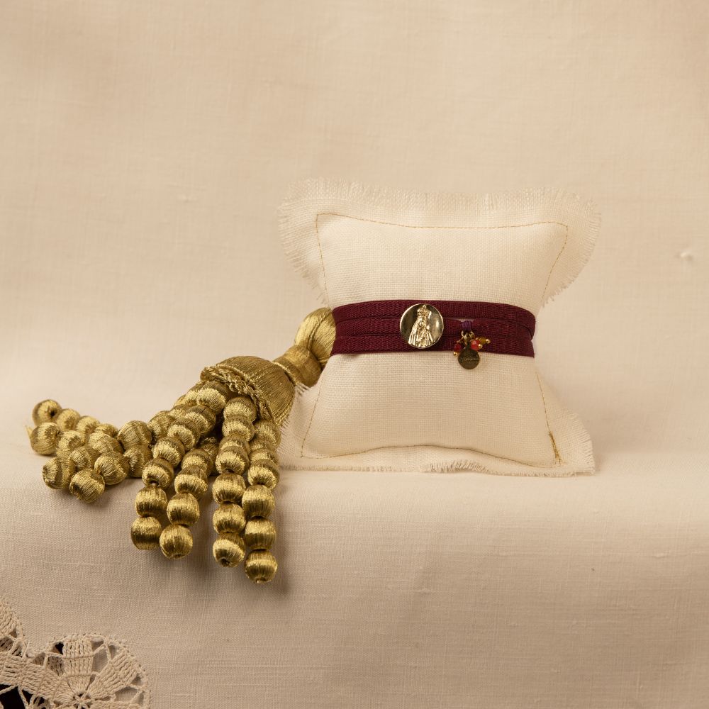 PULSERA BAMBALINA GRANATE