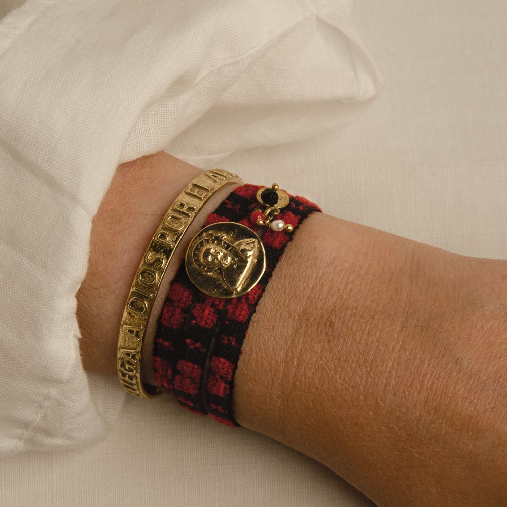 Pulsera Caridad Negra Roja