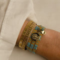 Pulsera Caridad Ocre Turquesa